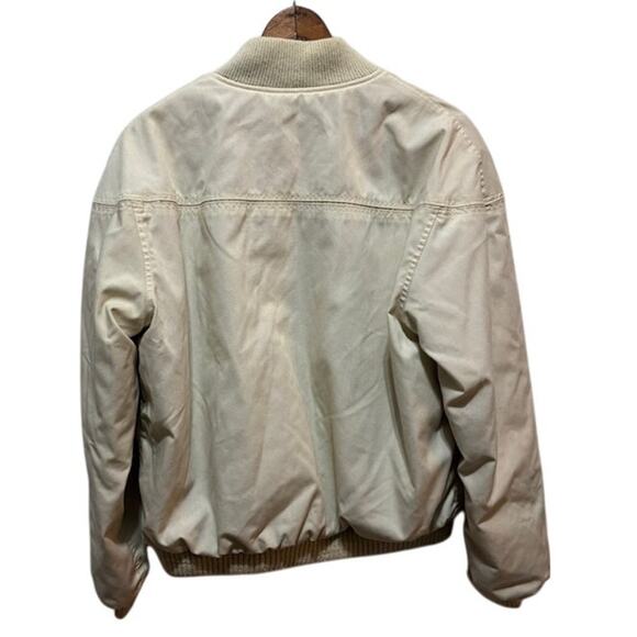 VINTAGE Original Varsity by Catalina Lined Bomber Full Zip Beige Jacket; Size 40 - Picture 4 of 10